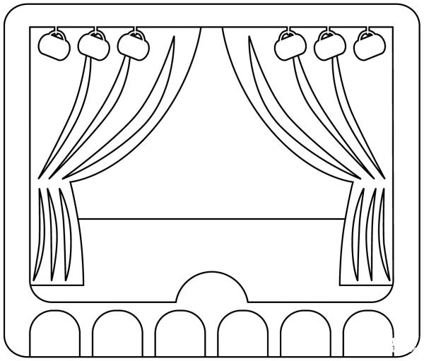Stage coloring page image