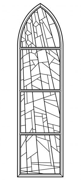 Stained Glass Window from Anglican Church coloring page image