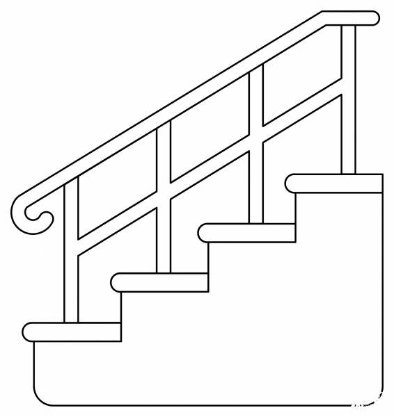 Staircases coloring page image