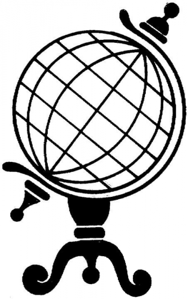 Standing Globe coloring page image