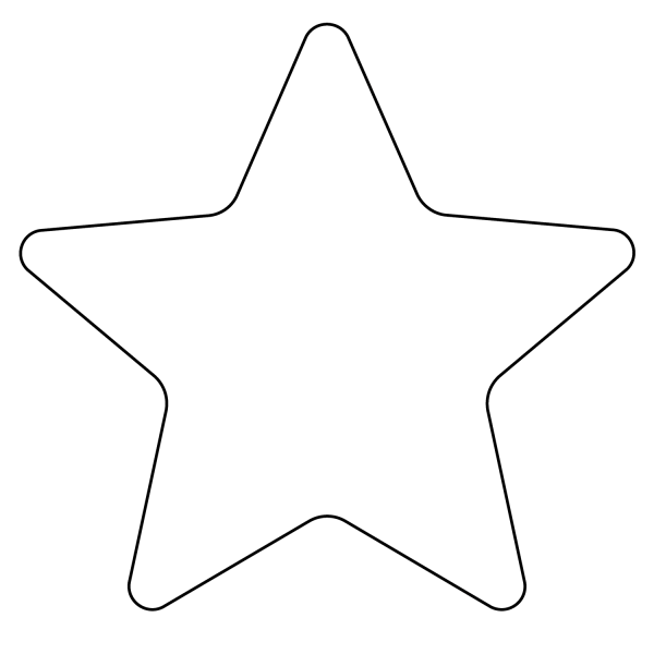 Star Emoji coloring page image