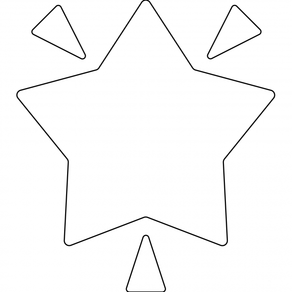 Star Emoji coloring page image