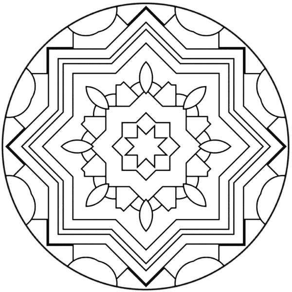 Star Mandala coloring page image