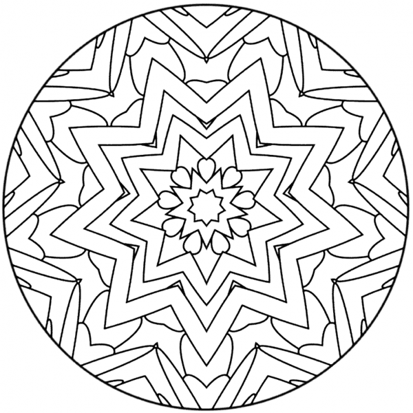 Star Mandala coloring page image