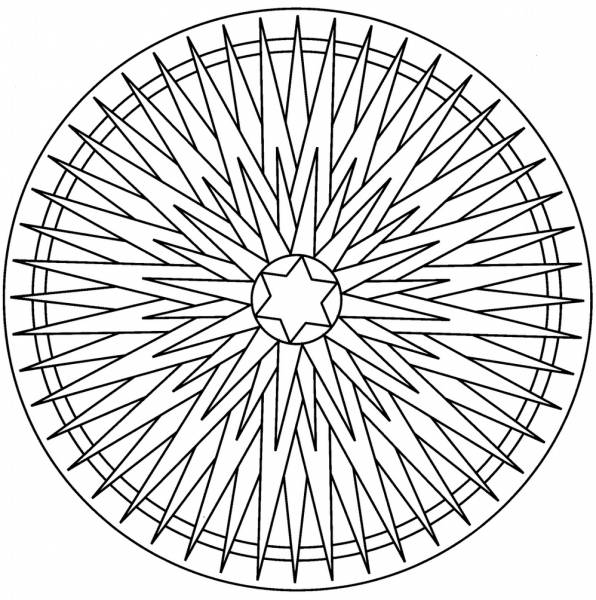 Star Mandala coloring page image