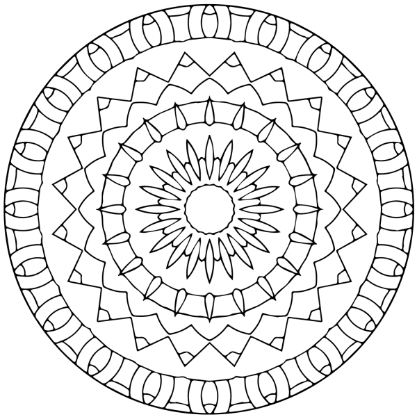 Star Mandala coloring page image