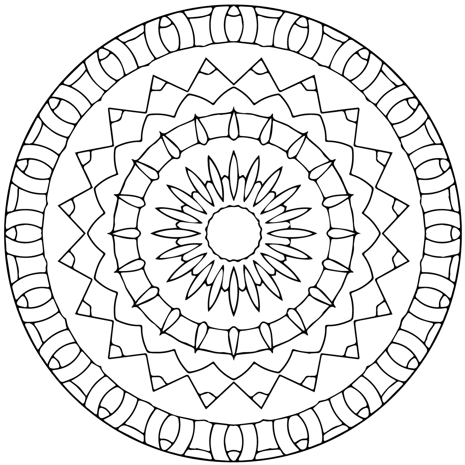 Star Mandala Coloring Page - ColouringPages