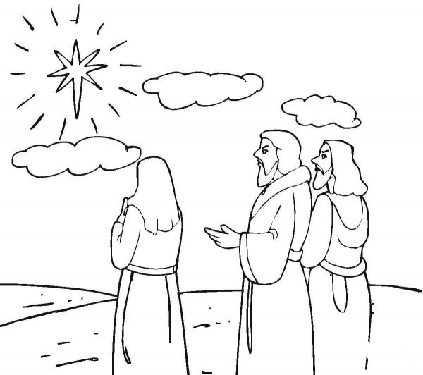 Star Of Bethlehem  coloring page image
