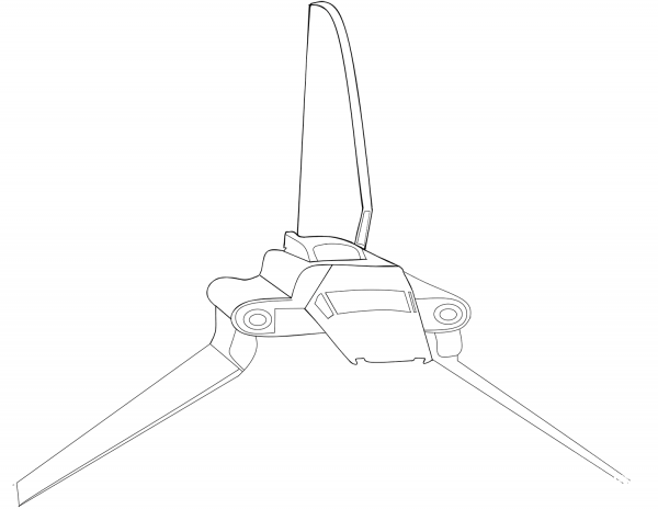 Star Wars Imperial Shuttle coloring page image