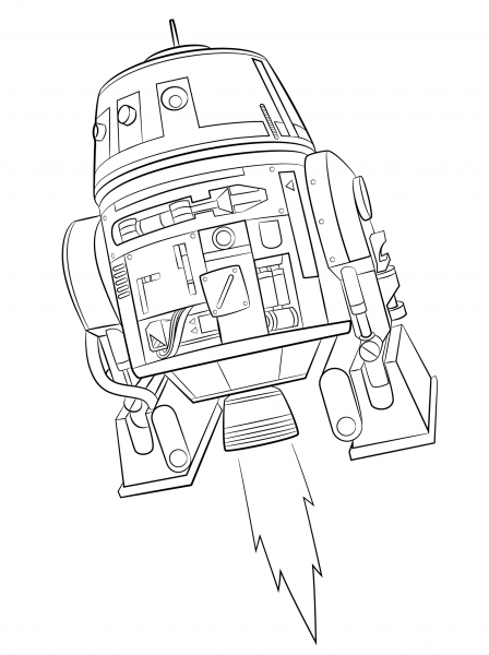 Star Wars Rebels Chopper coloring page image