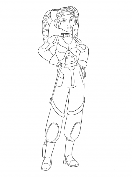 Star Wars Rebels Hera Syndulla  coloring page image