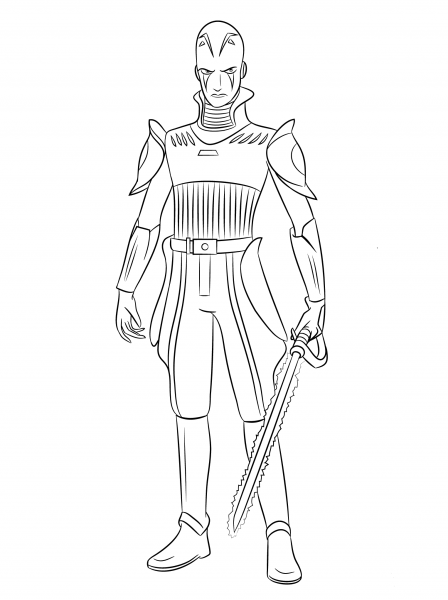 Star Wars Rebels The Inquisitor coloring page image