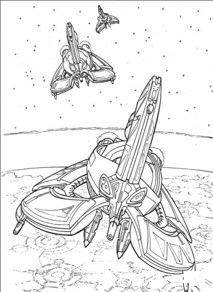 Star Wars Spaceship  coloring page image