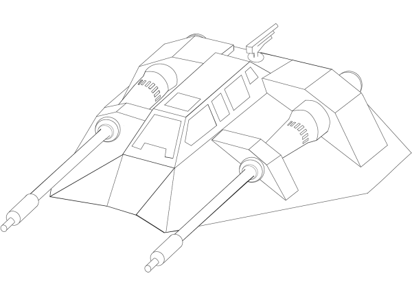 Star Wars T-47 Airspeeder coloring page image