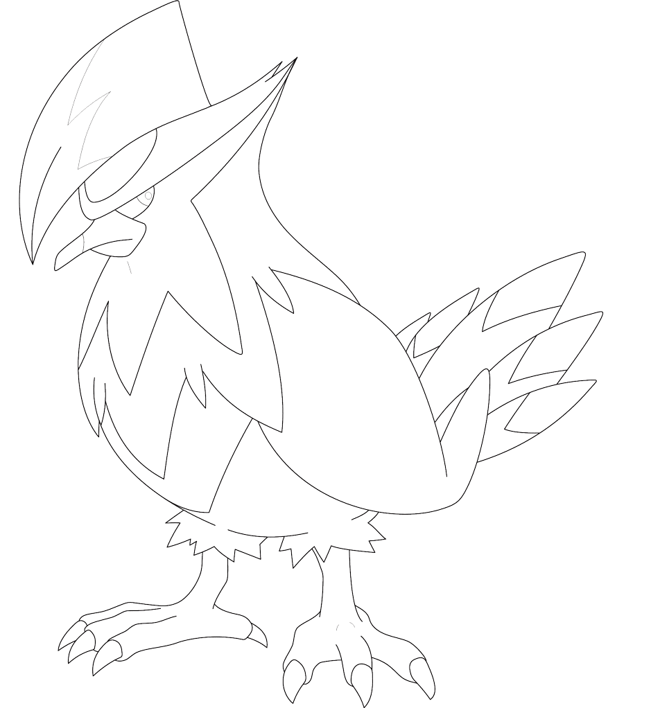 staraptor coloring pages pokemon