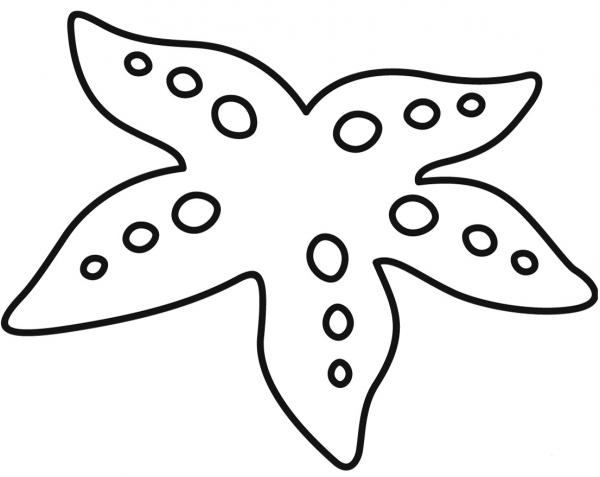 Starfish coloring page image