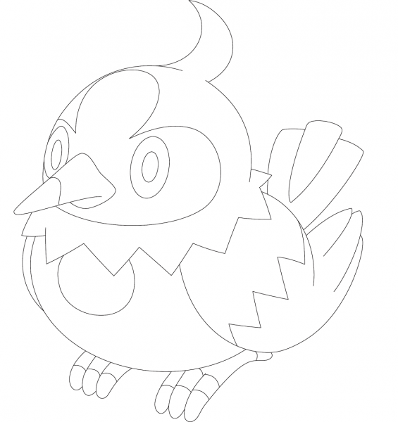 Starly coloring page image