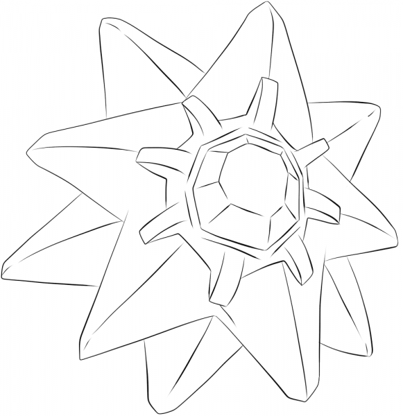Starmie coloring page image