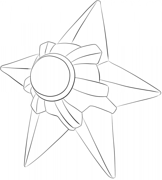 Staryu coloring page image