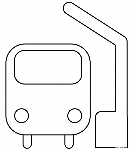 Station Emoji coloring page image