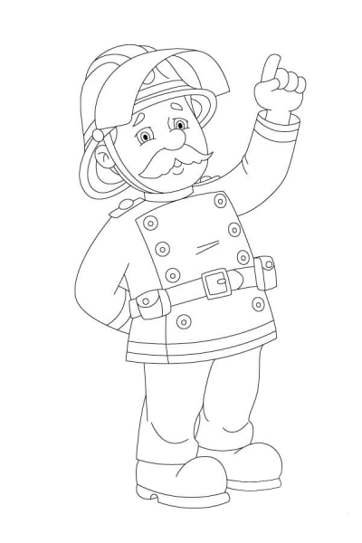 Station Officer Steele feels Commanding coloring page image