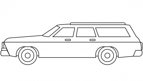 Station Wagon coloring page image