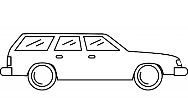 Station Wagon coloring page image