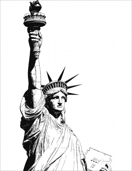 Statue of Liberty coloring page image