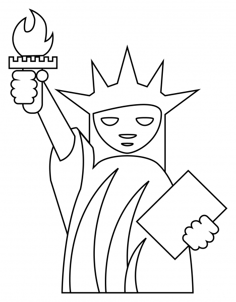 Statue of Liberty coloring page image