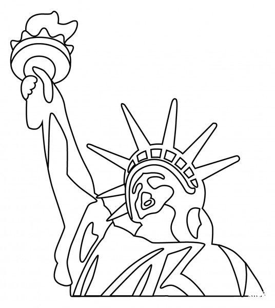 Statue of Liberty Emoji coloring page image