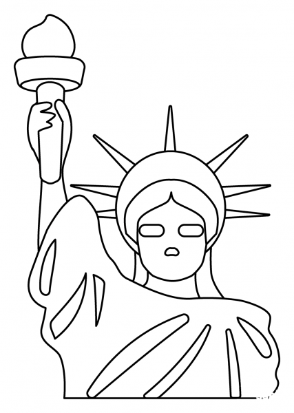 Statue of Liberty Emoji coloring page image