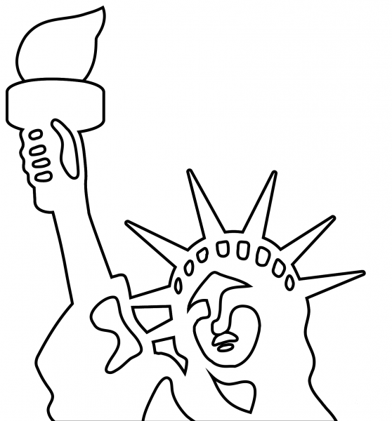 Statue of Liberty Emoji coloring page image