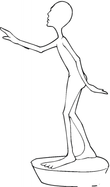 Statuette Of Man  coloring page image