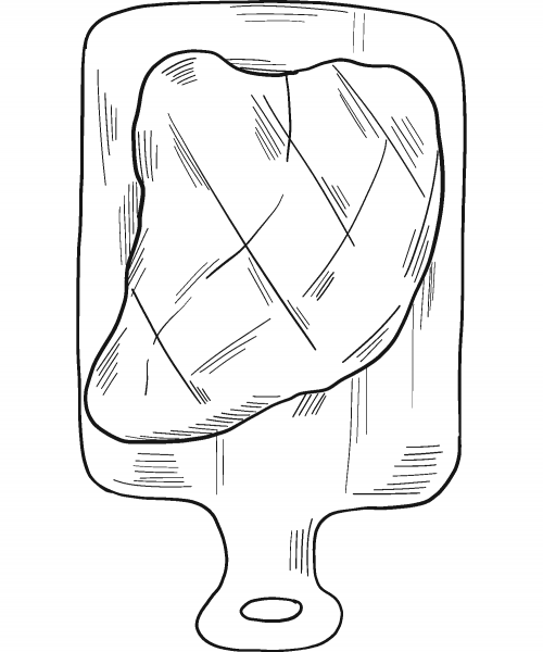 Steak  coloring page image