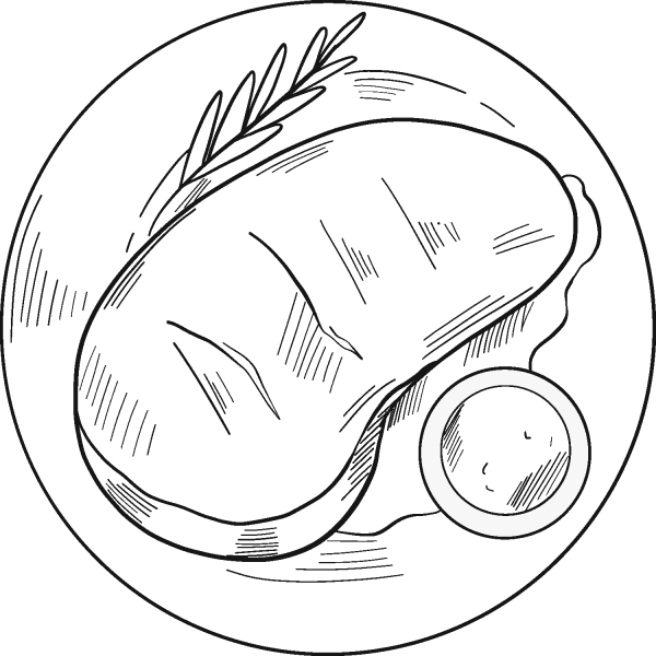 Steak coloring page image