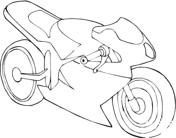 Stealth motorcycle coloring page image