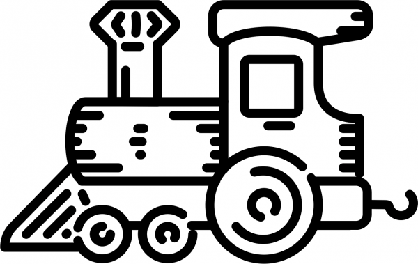 Steam Locomotive coloring page image