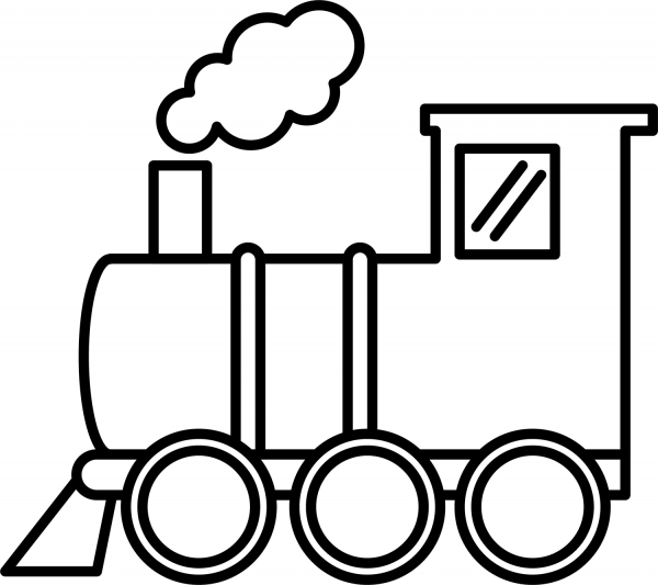 Steam Locomotive coloring page image