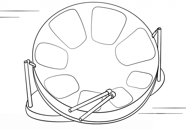 Steel Drum coloring page image