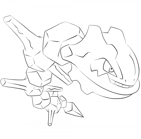 Steelix coloring page image