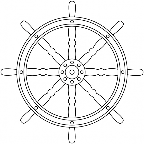 Steering Wheel coloring page image