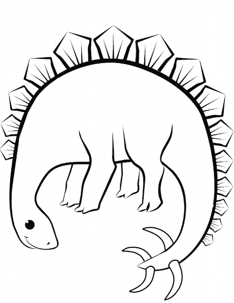Stegosaurus Dino coloring page image