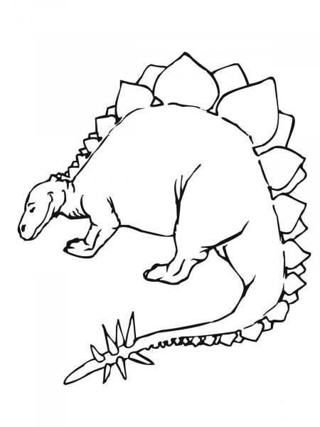 Stegosaurus Jurassic Dinosaur coloring page image