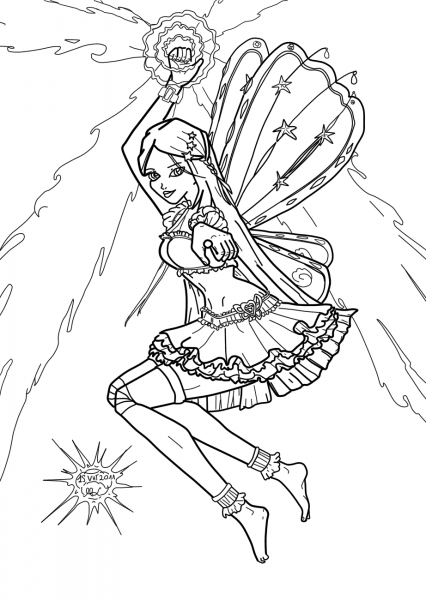 Stella coloring page image