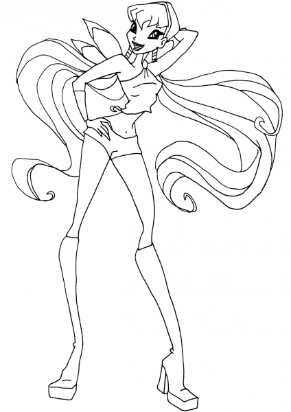 Stella Fairy coloring page image
