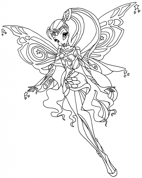 Stella Flies Away  coloring page image
