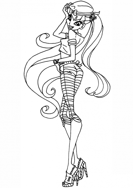 Stella, the princess of Solaria   coloring page image