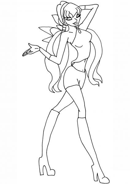 Stella Winx coloring page image