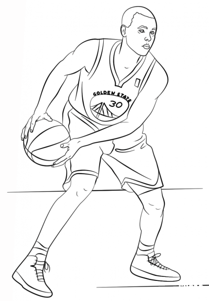 Stephen Curry coloring page image