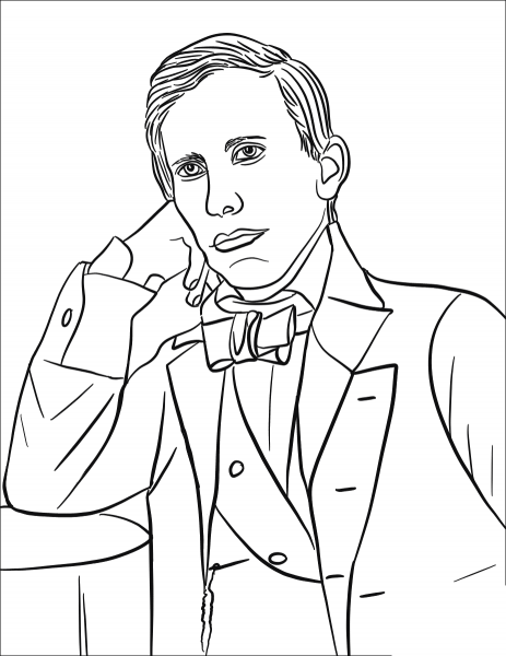 Stephen Foster coloring page image